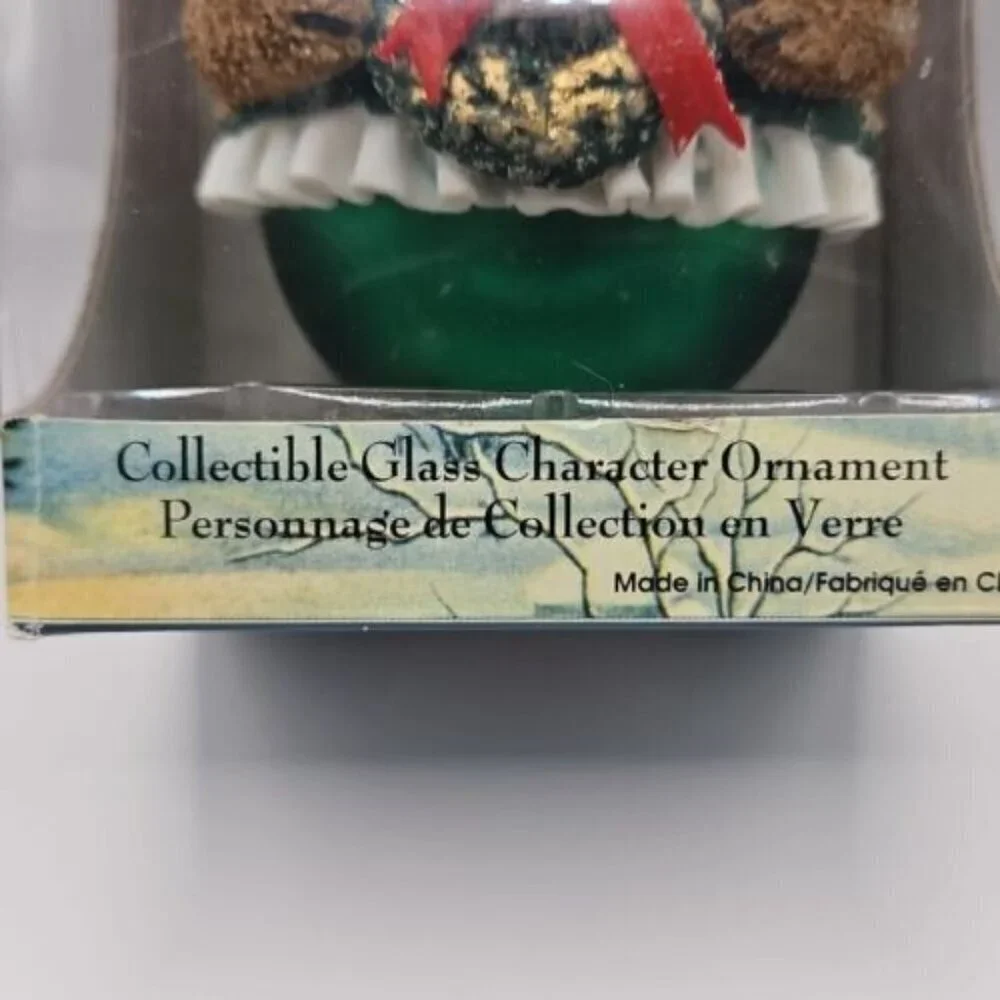 Traditions Collectible Glass Teddy Bear Ornament Vintage New Never Opened‎